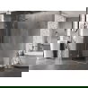 Mexen Lunar L Duschkabine schwenkbar links 100 x 70 cm, transparent, gebürstetes Nickel - 834L-100-070-97-00-L