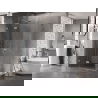 Mexen Lunar L Duschkabine schwenkbar links 100 x 70 cm, transparent, gebürstetes Nickel - 834L-100-070-97-00-L