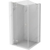 Mexen Lunar L dušikabiini pöörduksega vasak 90 x 90 cm, läbipaistev, harjatud nikkel - 834L-090-090-97-00-L