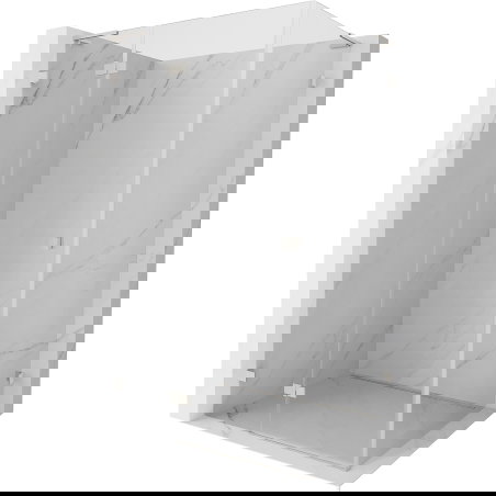 Mexen Lunar L opklappbar Duschkabinn lénks 100 x 90 cm, transparent, gebiersteten Nikil - 834L-100-090-97-00-L