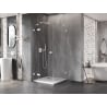 Mexen Lunar 100 x 100 cm vasak hinged dušikabiin, läbipaistev, valge - 834-100-100-20-00-L