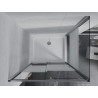 Mexen Apia liuglev dušikabiin 100 x 80 cm, valged jooned, kroom + Flat alus - 840-100-080-01-20-4010