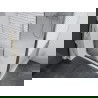 Cabine de douche coulissante Mexen Apia 110 x 100 cm, bandes blanches, chrome + receveur plat - 840-110-100-01-20-4010