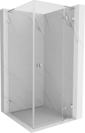 Mexen Lunar L cabine de douche pivotante droite 90 x 90 cm, transparent, chrome - 834L-090-090-01-00-P