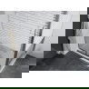 Cabine de douche coulissante Mexen Apia 110 x 100 cm, bandes blanches, chrome + receveur plat - 840-110-100-01-20-4010