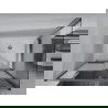 Cabine de douche coulissante Mexen Apia 110 x 100 cm, bandes blanches, chrome + receveur plat - 840-110-100-01-20-4010