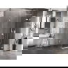 Mexen Lunar L draaibare douchecabine rechts 80 x 80 cm, transparant, wit - 834L-080-080-20-00-P