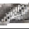 Mexen Lunar L Duschkabine schwenkbar rechts 85 x 80 cm, transparent, weiß - 834L-085-080-20-00-P