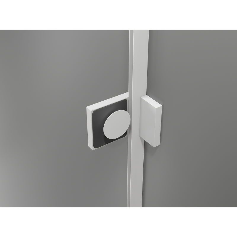 Mexen Lunar L right hinged shower cabin 95 x 80 cm, transparent, white - 834L-095-080-20-00-P