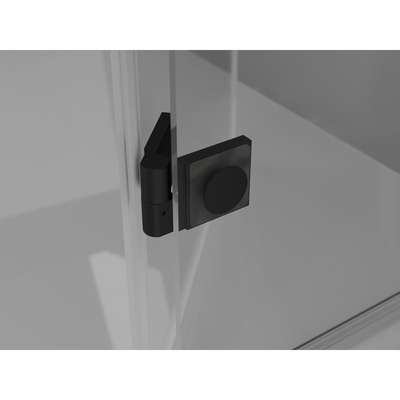 Mexen Lunar L Duo Shower Enclosure Left Hinged 120 x 105 cm, Transparent, Black - 834L-120L-105P-70-00