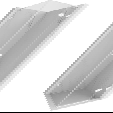 Mexen Lunar L duschkabin, svängdörr höger 100 x 100 cm, transparent, vit - 834L-100-100-20-00-P