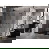 Mexen Lunar L Duo Duschkabine, schwenkbar 120 x 115 cm, transparent, schwarz - 834L-120L-115P-70-00
