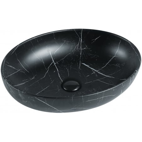 Mexen Orsola lavabo sur plan 52 x 39 cm, pierre noire - 21365271