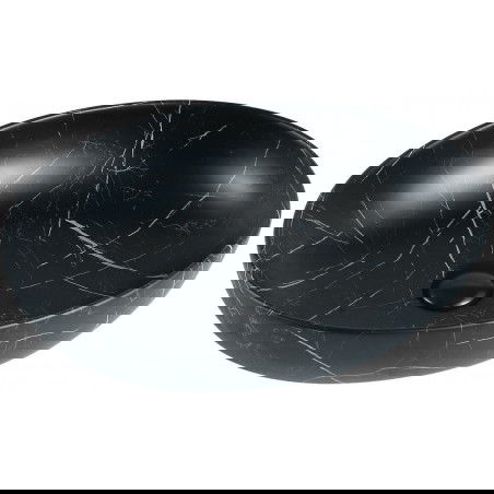 Mexen Orsola lavatório de bancada 52 x 39 cm, pedra preta - 21365271