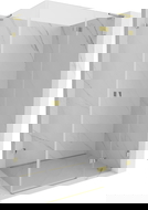 Mexen Lunar L cabina doccia battente destra 85 x 80 cm, trasparente, oro - 834L-085-080-50-00-P