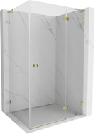 Mexen Lunar L tuš kabina desna 90 x 80 cm, prozirna, zlatna - 834L-090-080-50-00-P