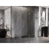 Mexen Lunar L cabine de douche pivotante droite 100 x 80 cm, transparent, dorée - 834L-100-080-50-00-P