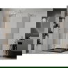 Mexen Roma douchecabine scharnierend 80 x 100 cm, transparant, chroom + Flat douchebak, zwart - 854-080-100-01-00-4070