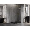 Mexen Lunar L cabine de douche pivotante droite 70 x 70 cm, transparent, or brossé - 834L-070-070-55-00-P