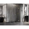 Mexen Lunar L cabine de douche pivotante droite 70 x 70 cm, transparent, or brossé - 834L-070-070-55-00-P