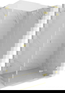 Mexen Lunar L cabine de douche pivotante droite 100 x 70 cm, transparente, or brossé - 834L-100-070-55-00-P