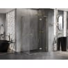 Mexen Lunar L cabine de douche pivotante droite 85 x 80 cm, transparent, or brossé - 834L-085-080-55-00-P