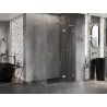 Mexen Lunar L cabine de douche pivotante droite 85 x 80 cm, transparent, or brossé - 834L-085-080-55-00-P
