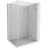 Mexen Lunar L dušinurk parempoolne 95 x 80 cm, läbipaistev, harjatud kuld - 834L-095-080-55-00-P
