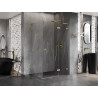 Mexen Lunar L dušinurk parempoolne 95 x 80 cm, läbipaistev, harjatud kuld - 834L-095-080-55-00-P