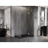 Mexen Lunar L cabine de douche à charnière droite 100 x 80 cm, transparent, or brossé - 834L-100-080-55-00-P