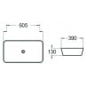 Mexen Moira countertop sink 60 x 39 cm, white - 21386000
