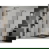 Mexen Roma Duschkabine schwenkbar 100 x 80 cm, transparent, schwarz + Dusche Flat, schwarz - 854-100-080-70-00-4070B