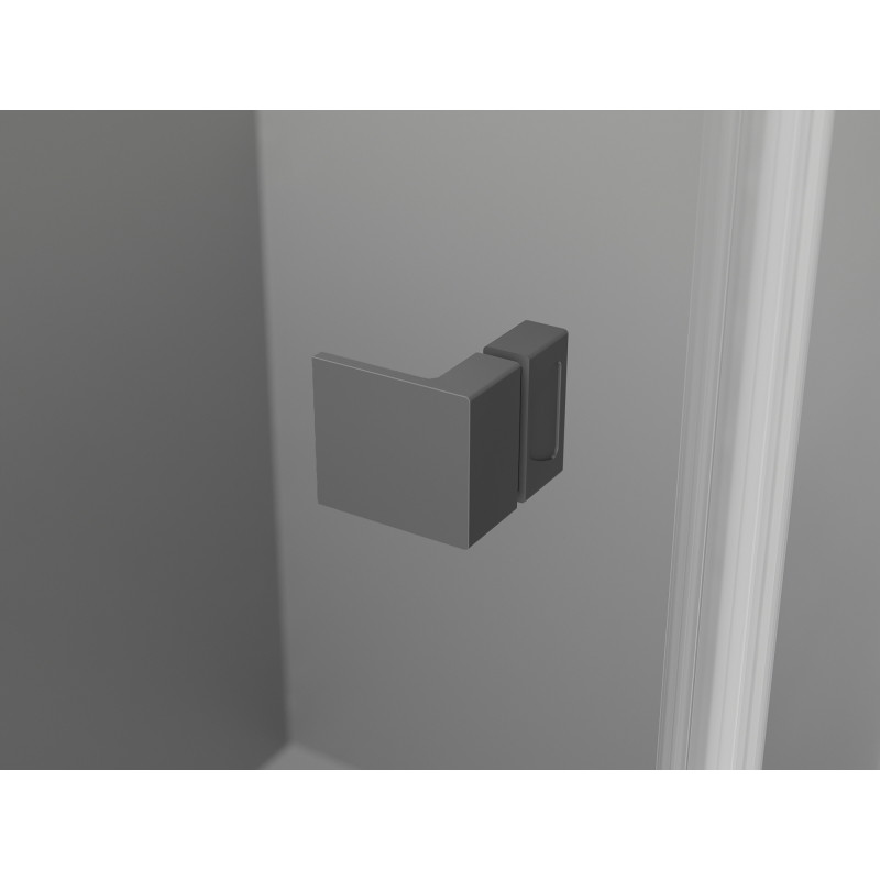 Mexen Lunar L Duo nagibna tuš kabina leva 90 x 70 cm, prozorna, gun metal - 834L-090L-070P-95-00