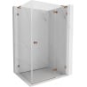 Mexen Lunar L cabine de douche battante droite 95 x 70 cm, transparent, or rose - 834L-095-070-60-00-P