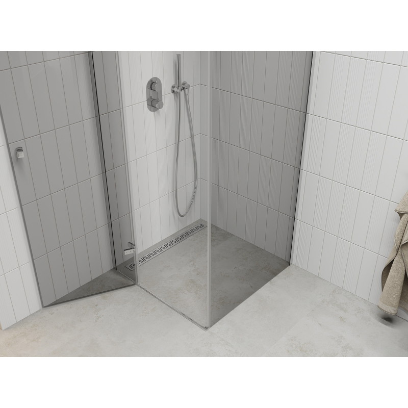 Mexen Roma klizna kabina 80 x 80 cm, prozirna, krom - 854-080-080-01-00