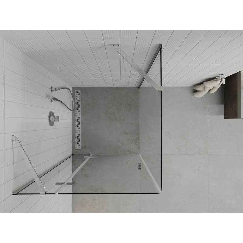 Mexen Roma klizna kabina 80 x 80 cm, prozirna, krom - 854-080-080-01-00