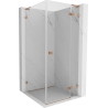 Mexen Lunar L dušinurk parempoolne 90 x 90 cm, läbipaistev, harjatud vask - 834L-090-090-65-00-P