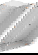 Mexen Lunar L Duschkabine Schwingtür rechts 100 x 90 cm, transparent, gebürstetes Kupfer - 834L-100-090-65-00-P