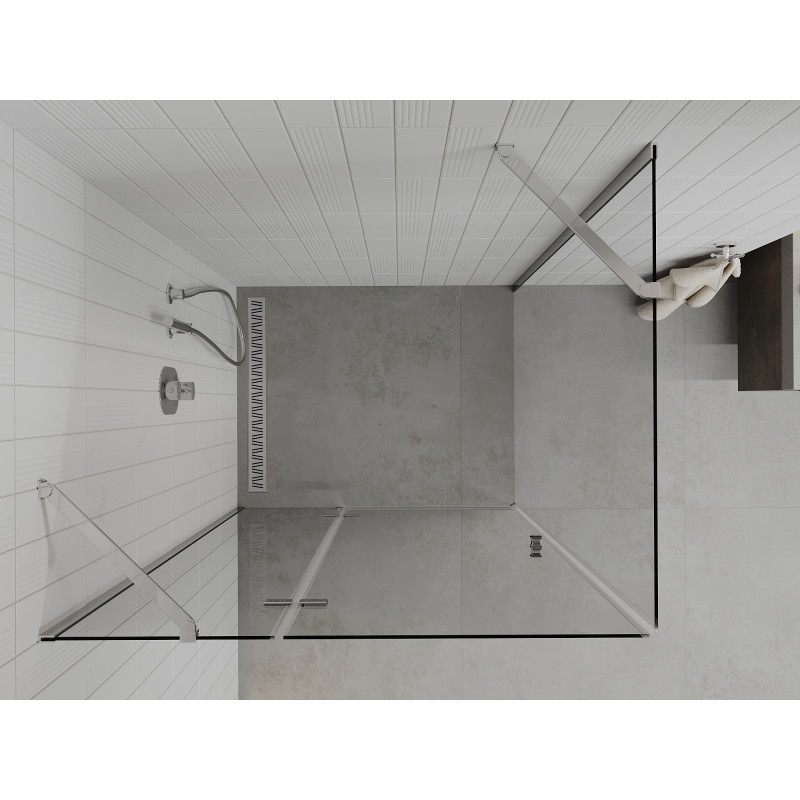 Mexen Roma klizna kabina za tuš 80 x 70 cm, prozirno, krom - 854-080-070-01-00