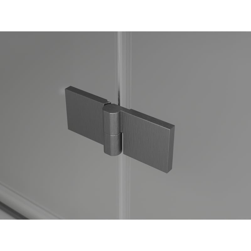 Mexen Lunar L desna preklopna tuš kabina 85 x 80 cm, prozirna, brušeni sivi pištolj - 834L-085-080-66-00-P