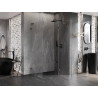 Mexen Lunar L dušinurk, parem hingedega, 85 x 80 cm, läbipaistev, harjatud gun gray - 834L-085-080-66-00-P