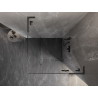 Mexen Lunar L desna kutna tuš kabina 90 x 90 cm, prozirna, brušeni gun gray - 834L-090-090-66-00-P