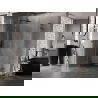 Mexen Lunar L Duo scharnierende douchecabine 115 x 110 cm, transparant, gun metal - 834L-115L-110P-95-00