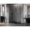 Mexen Lunar L Duo cabine de douche pivotante 120 x 90 cm, transparent, métal gun - 834L-120L-090P-95-00