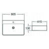Mexen Benita opbouwwastafel 60 x 41 cm, wit - 21396000