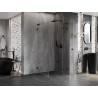 Mexen Lunar L dušinurk, parempoolne, 80 x 80 cm, läbipaistev, must - 834L-080-080-70-00-P