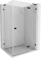 Mexen Lunar L desna preklopna tuš kabina 85 x 80 cm, prozirna, crna - 834L-085-080-70-00-P