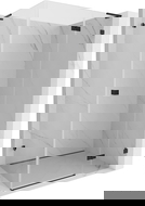 Mexen Lunar L cabine de duche de abrir direita 100 x 80 cm, transparente, preta - 834L-100-080-70-00-P