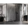 Mexen Lunar L cabine de douche rabattable droite 90 x 90 cm, transparent, noir - 834L-090-090-70-00-P