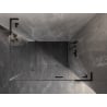 Mexen Lunar L cabine de douche pivotante droite 95 x 90 cm, transparent, noire - 834L-095-090-70-00-P